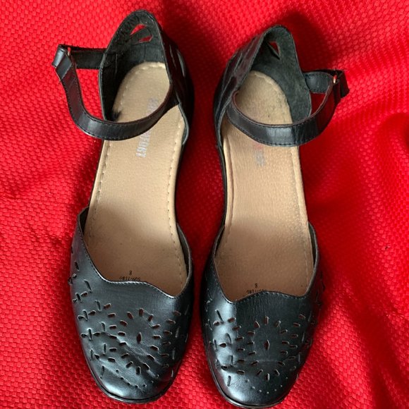 Ankle Strap Shoes, Light Weight, Black, 8 - Picture 1 of 9